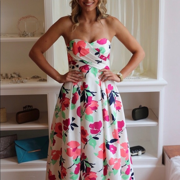 NWT Shoshanna Floral Midnight Gown - Picture 3 of 7